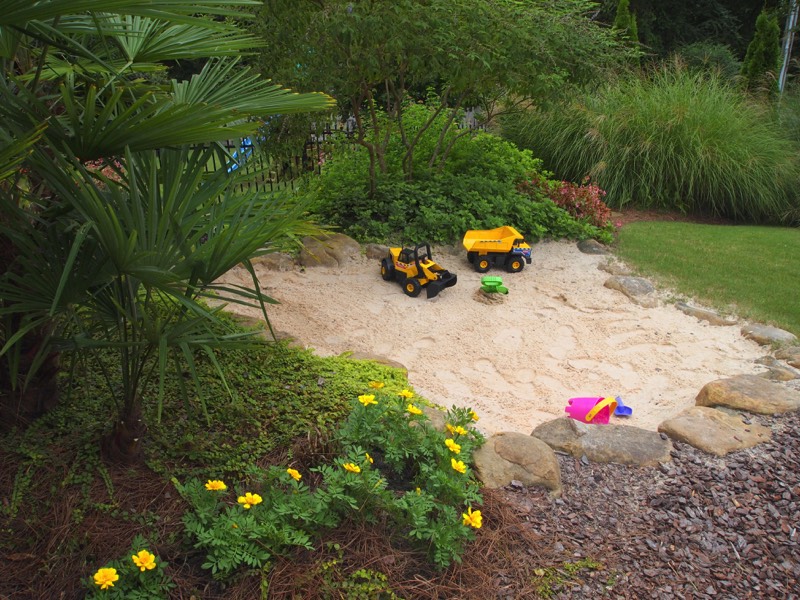 Beach tropical deep sand pit